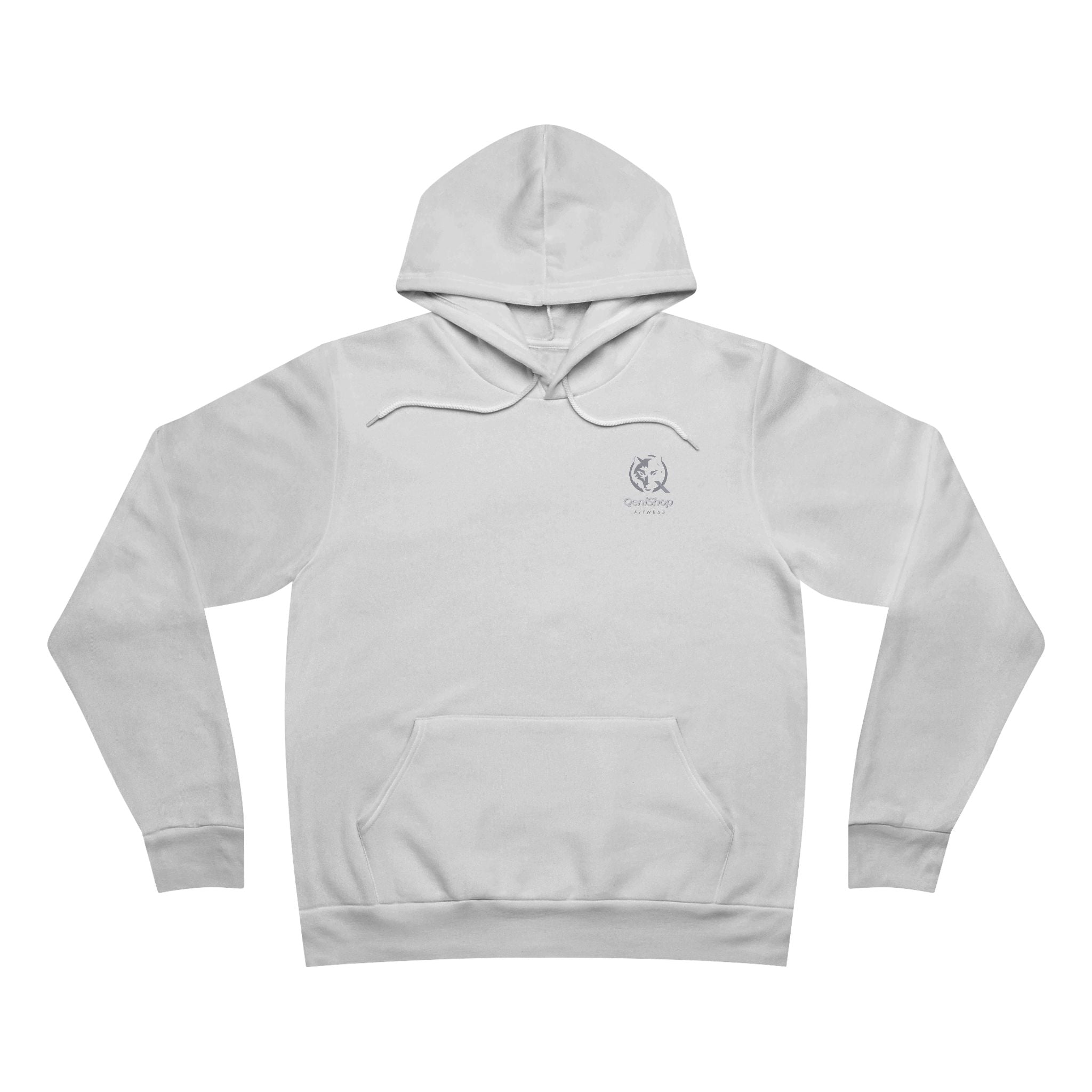 Bluza z kapturem z logo Wolf Q – minimalistyczna bluza z emblematem na piersi i plecach