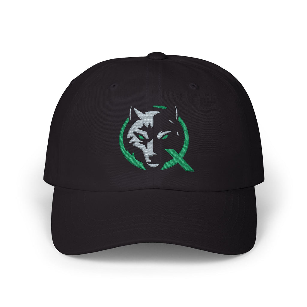 Wolf Circle Dad Cap — Embroidered Wolf Logo Baseball Hat
