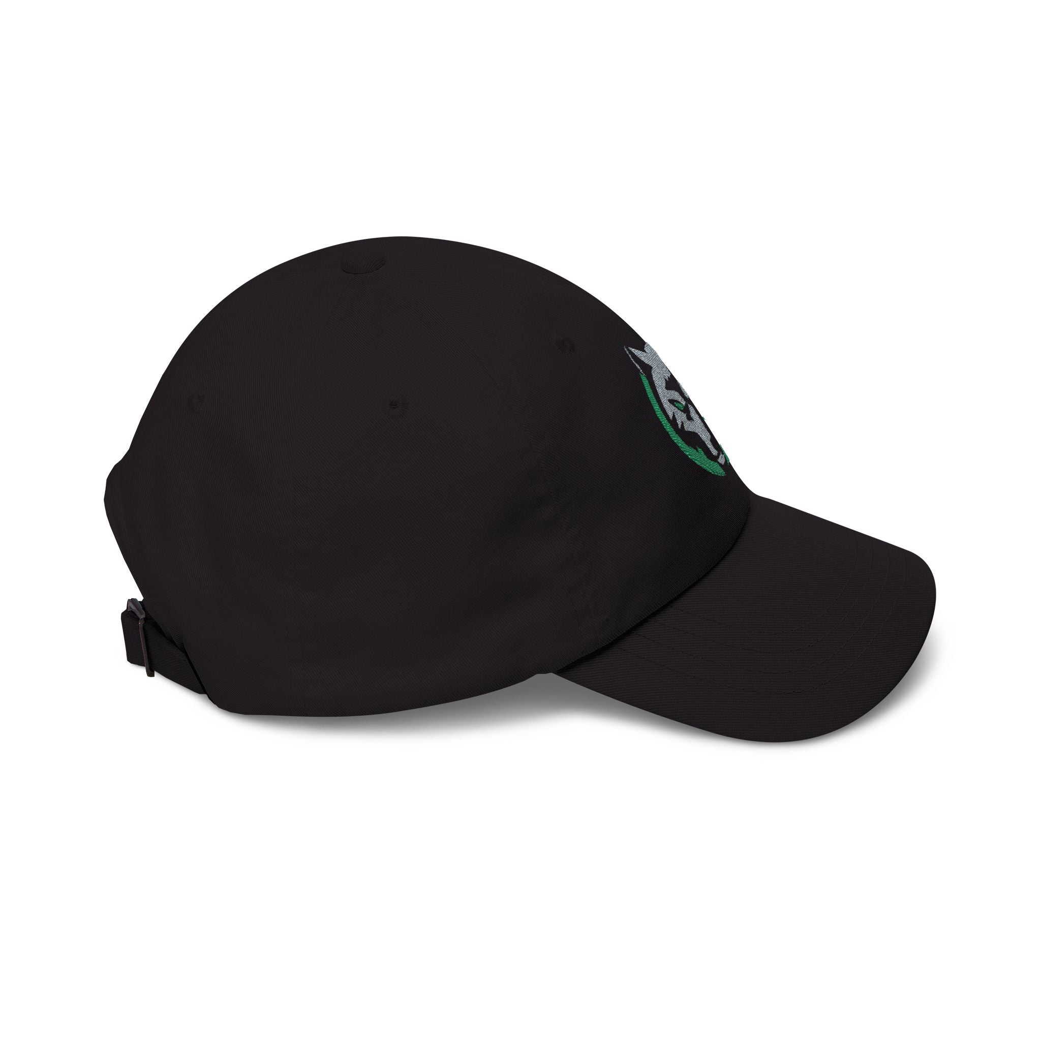 Wolf Circle Dad Cap — Embroidered Wolf Logo Baseball Hat