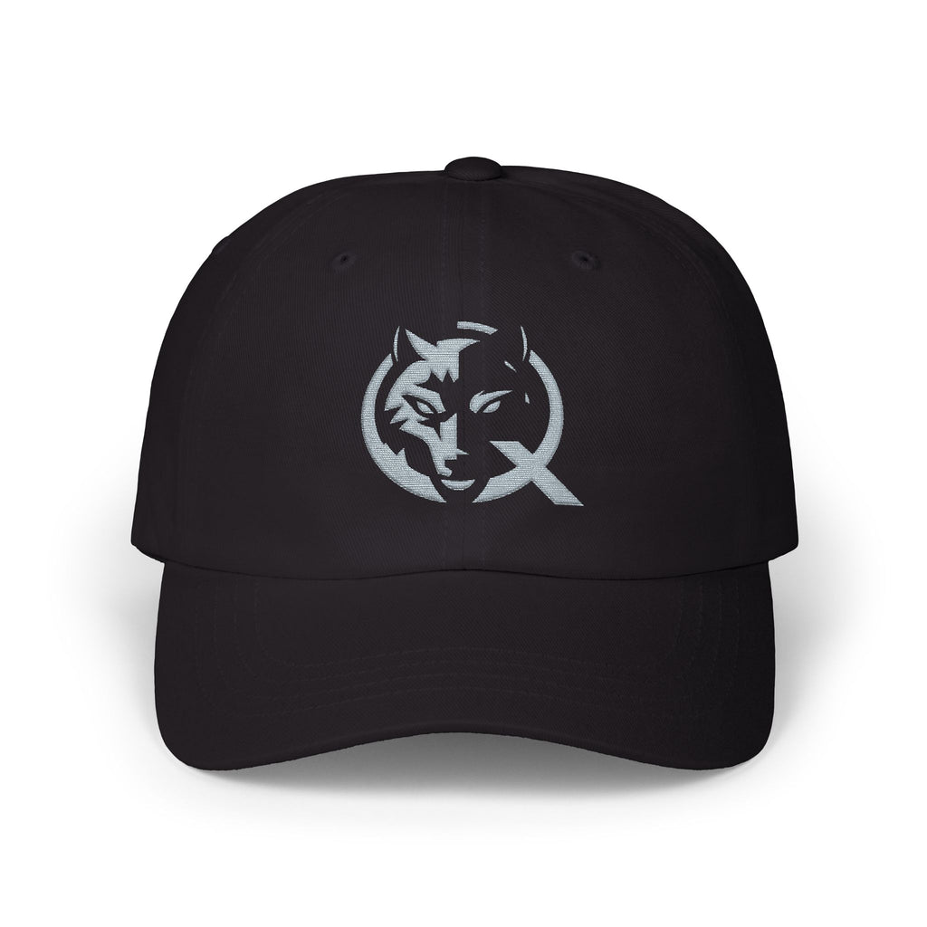 Wolf Circle Dad Cap — Embroidered Wolf Logo Baseball Hat